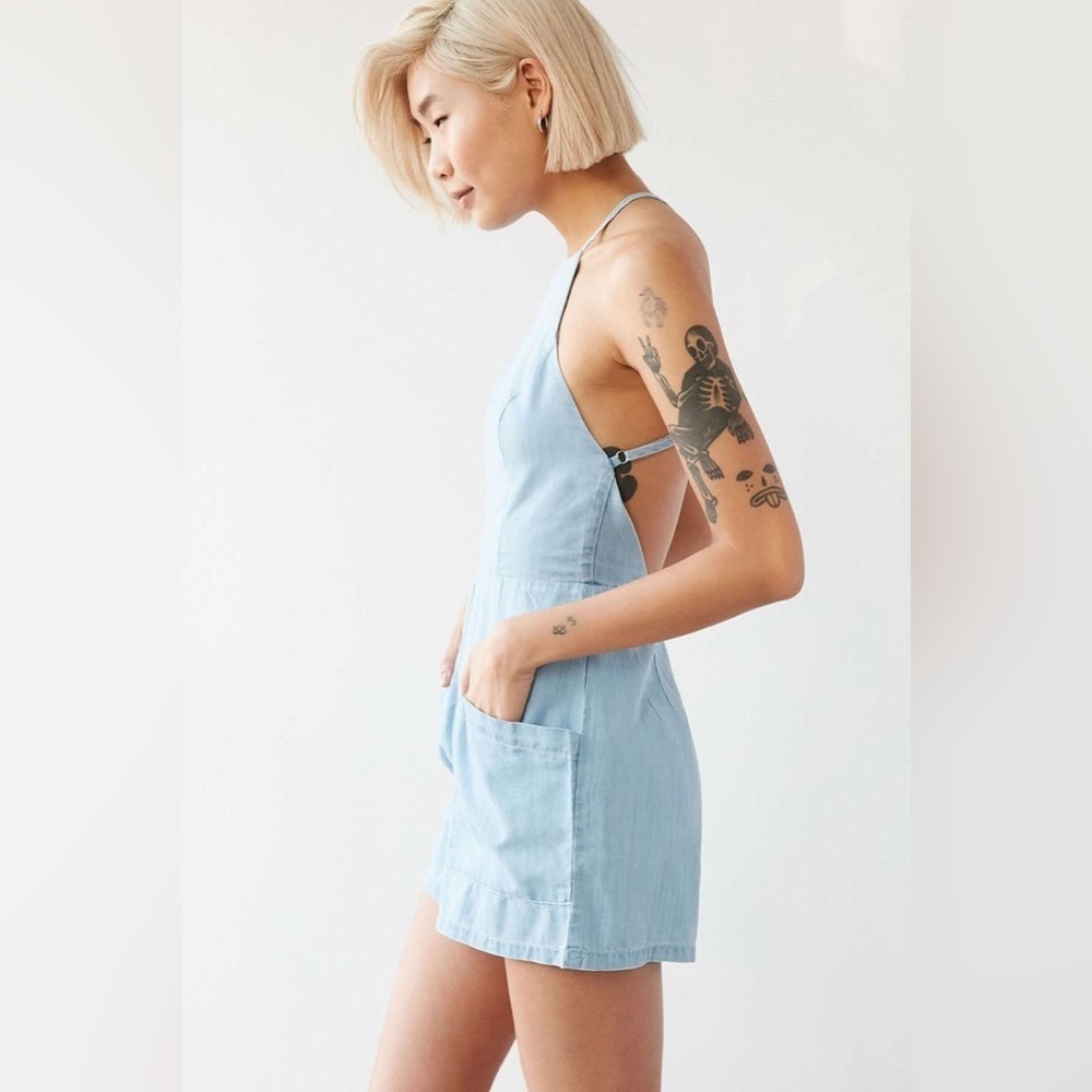 Urban Outfitters Light Blue Denim Romper